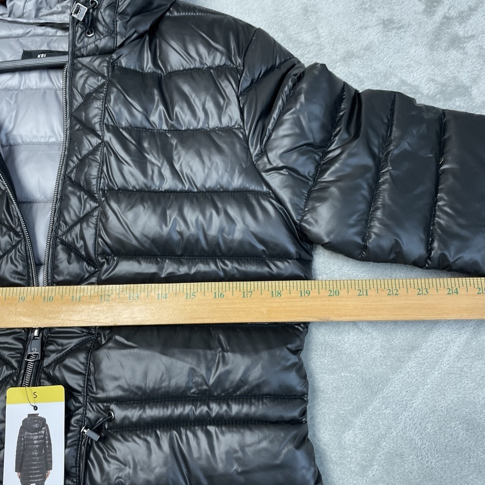 Kenneth Cole Women's S Puffer Jacket Black Polyester e0529 - Picture 6 of 8